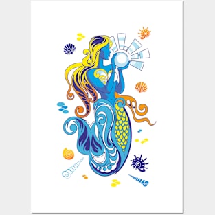 Fairy print - Mermaid Posters and Art